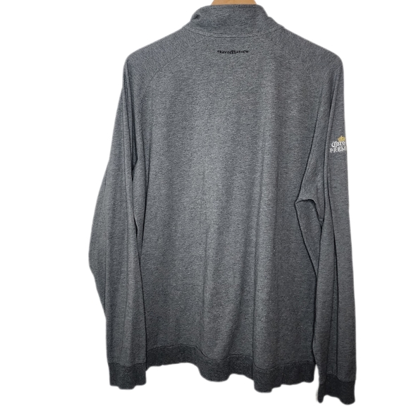 Travis Mathew Mens XL Grey U.S. Open L/S Athletic 1/2 Zip Pullover Golf Sweater - Picture 5 of 5